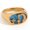 Turquoise, variant on Fashion Simple VintageOrnament Women's Stainless Steel Casting Moon Star Oval Signet Ring
