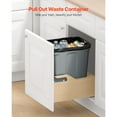 thumbnail image 2 of KFFKFF Wood Pullout Trash Can for Kitchen Cabinets, 35 QT Waste Recycling Bin, Under-Mount Container with Durable Metal Sliding System, Door Kit, Ideal for Sink and Under Counter Spaces, 2 of 9