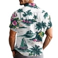 thumbnail image 4 of Domuza Men's Hawaiian Tropical Shirt Short Sleeve Casual Stylish Button T Shirt Beach Vacation Lightweight Relaxed Fit Blouse White XL, 4 of 7