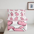 thumbnail image 5 of Manfei Kawaii Heart Print Twin Comforter Sets,Cute Capybara Bedding Set,White,Pink Reversible,2-Piece,1 Comforter and 1 Pillowcase, 5 of 7