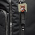 thumbnail image 6 of Cat Wearing Scarf Faux Leather Square Keychain, 6 of 7