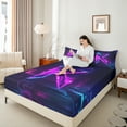 thumbnail image 4 of Castle Fairy 4-Piece King Sheet Set with Initial K and Lightsaber Design, 4 of 7