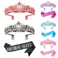 thumbnail image 3 of DESIGNICE Coronas Para 15 Anos,Unique Gem Arrangement Princess Crown,Premium Custom Feel King Crown,Purple, 3 of 4