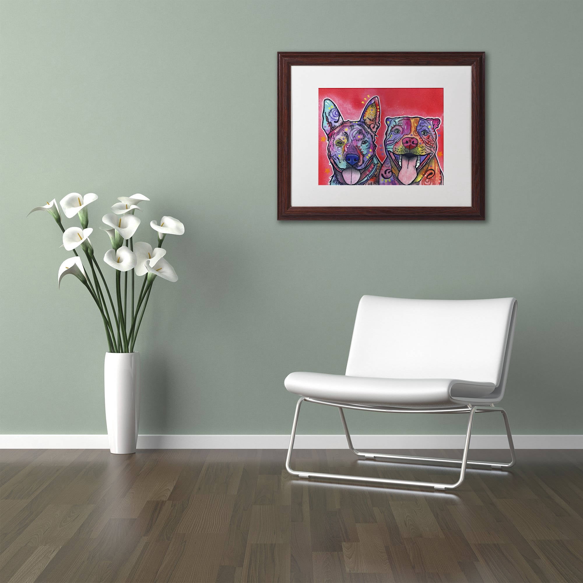 Trademark Fine Art "Latte Hijiki" Canvas Art by Dean Russo, White Matte, Wood Frame