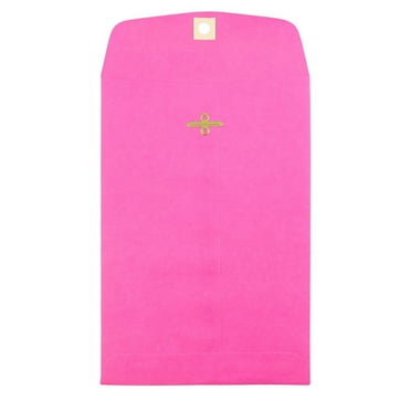 JAM Paper 6 x 9 Clasp Envelopes, Fuchsia, 50 per Pack