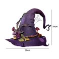 thumbnail image 2 of Sombreros de bruja de Halloween, sombreros de mago de fieltro, disfraz de adulto, accesorio de fiesta, mascarada de Halloween, Cosplay, 2 of 7