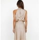thumbnail image 2 of Women's Summer Satin Sleeveless Pleated Long Dress, 2 of 4