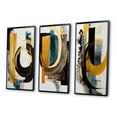 thumbnail image 3 of Designart "Contemporary Green Art Deco III" Modern Framed Wall Art Set Of 3 - Green Abstract Transitional Frame Gallery Wall Set For Home Decor, 3 of 6