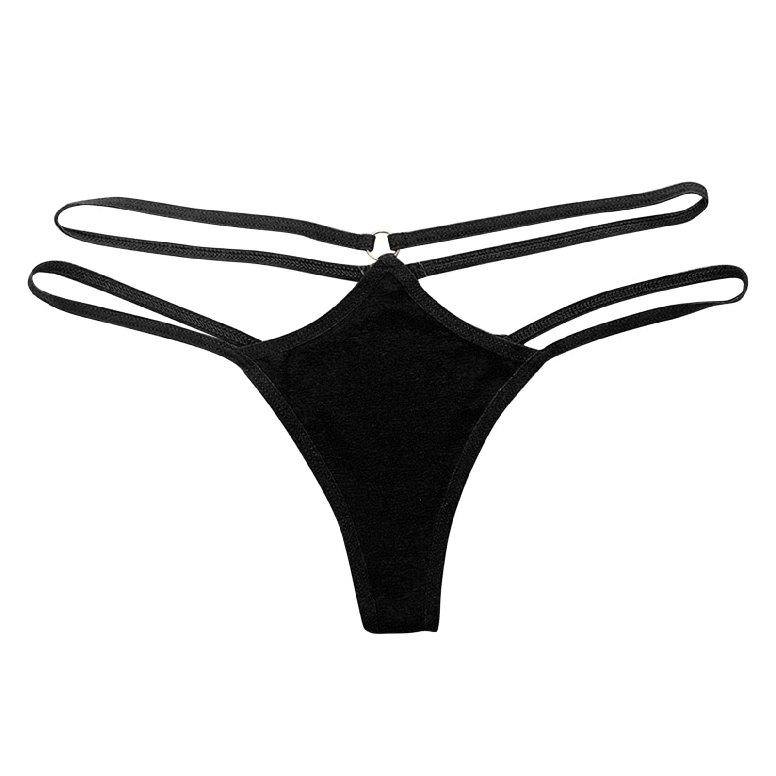 Mrulic Panties For Women Women Sexy Low Waist Thin G String Underwear Comfortable Lingerie Black