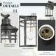 thumbnail image 3 of Lámparas de pared para exteriores Darkaway Black Seed Glass, paquete de 2, 3 of 9