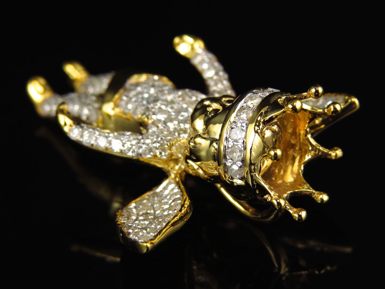 Jewelry Unlimited 10k Yellow Gold Diamond Micro Cherub Angel With Jewelry Unlimited 10k Yellow Gold Diamond Micro Cherub Angel With Crown Pendant 1 25 Ct Com
