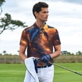 thumbnail image 3 of Rateoe Cool Dolphin Pattern Men's Short Sleeve Polo Shirts, Golf Polo Shirts Short Sleeve Performance Moisture Wicking Dry-Medium, 3 of 6