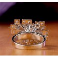 thumbnail image 4 of Women's Unique Design Diamond Ring, Cluster Diamond Engagement Ring, Square Design Diamond Ring, 925 Sterling Silver, 2.4 Ct Simulated Diamond, Anniversary Gift Ring, 4 of 5