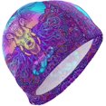 thumbnail image 1 of FYBTO Swimming Cap Ethnic Elephant Paisley Boho Mandala Unisex Adult FYBTO Polyester, 1 of 4