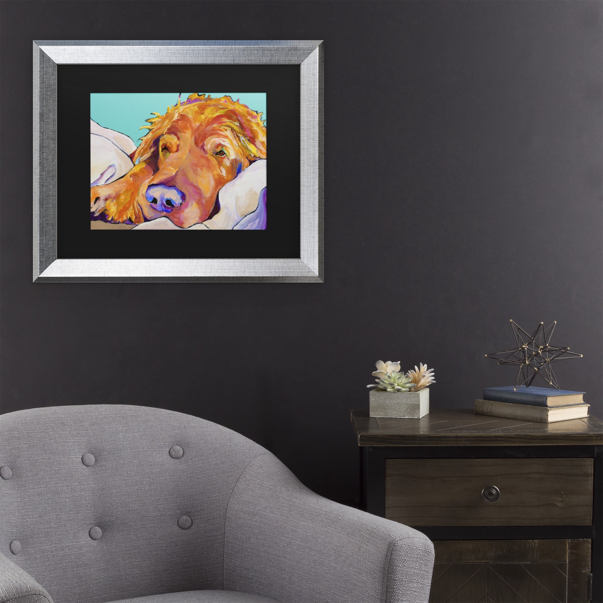 Trademark Fine Art 'Snoozer King' Canvas Art by Pat Saunders-White