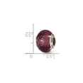 thumbnail image 4 of Purple Italian Murano Glass Charm .925 Sterling Silver Antiqued Reflection Beads - QRS1568, 4 of 5