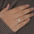 thumbnail image 5 of Cora Jewellery 1.5CT Round Moissanite Solitaire Engagement Ring For Women, 14K Rose Gold, 5 of 7