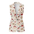 thumbnail image 2 of Uorisanigo Christmas Cute Santa Women's Sleeveless Vest Blazer with Pockets Waistcoat Vest for Women V Neck Blazer Vests Casual Outerwear Size S, 2 of 7