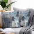 thumbnail image 2 of Blue Grey Throw Pillow Covers 24x24 Inch Set of 2, Abstract Art Oil Painting Modern Geometric Waterproof Outdoor Pillow Covers, Decorative Cushion Pillowcases for Couch, Sofa, Bed, Garden, Patio, 2 of 9
