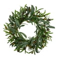 thumbnail image 4 of Guirnalda Artificial para Entrada con Olivo Magnolias Falsas Hojas de Seda Verde Duradera PP Recomendada para Puerta Principal Interior Exterior, 4 of 9