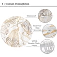 thumbnail image 5 of White Gold Tropical Leaves Shower Curtain 72Wx72H Inch Banana Leaf Palm Tree Bathroom Set Abstract Copper Botanical Nature with 12 Plastic Hooks Fabric Waterproof Toilet Accessories Decor, 5 of 5