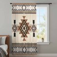 thumbnail image 4 of Southwest Sheer Curtains 108 Inches Extra Long, Brown Bohemian Abstract American Aztec Light Filering Curtains, Privacy Drapes Simi Floor to Veiling Curtain for Living Room Large Window Treatment, 4 of 9