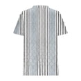 thumbnail image 4 of Women's Casual Tshirts Short Sleeve Polyester T Shirts Summer Trendy Pleated Front Crewneck Color Block Tops (M, White), 4 of 5