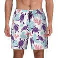 thumbnail image 2 of Goofa Ornamental Turtles Printed Men's Swim Trunks Board Shorts Quick Dry Mens Swimming Trunks with Compression Liner,Breathable Fit Hawaii Beach Shorts-Small, 2 of 9