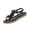 Black, variant on Women's Floral Sandals Open Toe Casual Summer Flats with Ankle Strap Low Heel Rubber Sole Dressy Beach Shoes