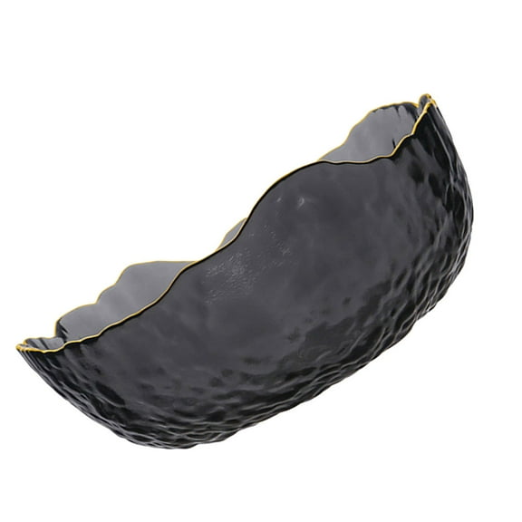 UNOMOR Dark Grey Glass Bowl for Snacks Salad and Dessert Perfect for Food Serving and Storage 1PC