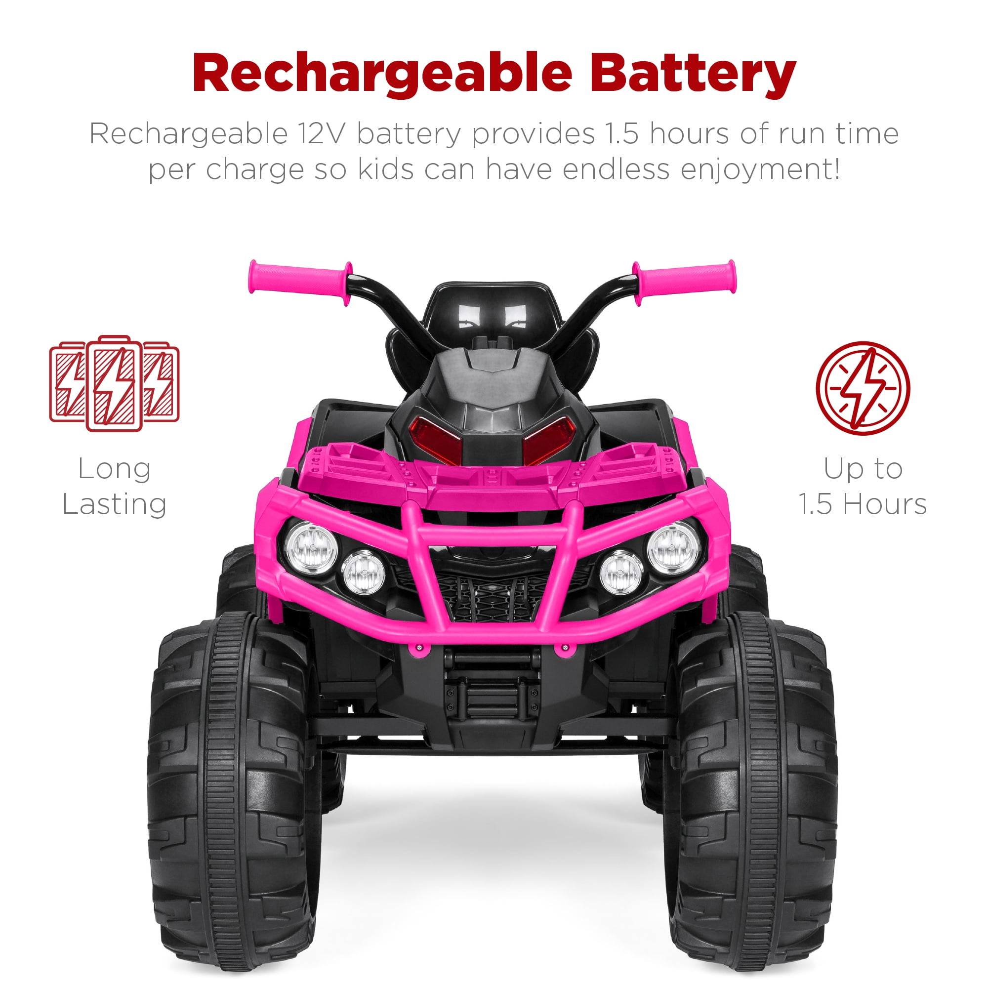 Best Choice Products 12V Kids Ride On ATV Quad w Bluetooth 3.7