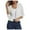 White, variant on ZQGJB Women's 3/4 Sleeve Cropped Cardigan Knitted Sweater Elegant Shrugs Trendy Casual Solid Color Open Front Crop Jackets Tops White L