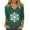 Green, variant on Shirts For Women Tees Tops 3/4 Sleeve Summer Snowflake Print V Neck Tunic Plus Size Outfits