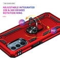 thumbnail image 6 of Grade Drop Impact for Oneplus Nord N200 5G Case Oneplus Nord N200 5G Case 360 Metal Rotating Ring Kickstand Holder  Heavy Duty Shockproof Case for Oneplus Nord N200 5G Phone Case (Red), 6 of 9