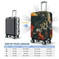 thumbnail image 4 of Kdxio Ink Style Bald Eagle Pattern Luggage Cover for Travel,Elastic and Durable,Fits 18-32 Inch,Anti-Scratch Suitcase Protector-No luggage included, 4 of 5