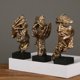 thumbnail image 4 of Estatua Abstracta de Resina, Adornos de Escritorio, Esculturas en Miniatura, Figuras con Cara, Personajes, Arte Nórdico, Manualidades, Oficina, Hogar A, 4 of 5