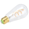 thumbnail image 4 of Bombilla ST64 E27 de 4 W, estilo vintage, de filamento regulable de doble espiral, 220 V, luz cálida (transparente)., 4 of 14