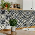 thumbnail image 2 of Mi Alma Black White Vintage Flower Peel & Stick Tiles - Vinyl Backsplash 8x8, 2 of 14