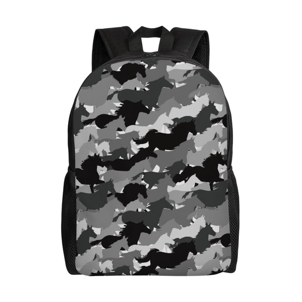 Fotbe Horse Silhouette Mochila de Viaje para Laptop, Mochila Ejecutiva Delgada y Resistente 15.6"