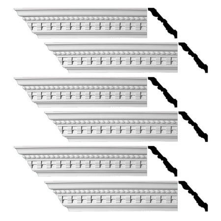 

Renovators Supply Ornate Cornice White Urethane Brookfield Design 6 Pcs 576 Length