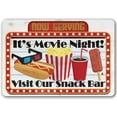 thumbnail image 2 of Metal Sign - Now Serving Movie Night - Durable Metal Sign - Use Indoor/Outdoor - Makes a Great Theater Snack Bar Sign and Decor (8" x 12"), 2 of 6