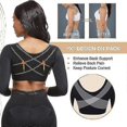 thumbnail image 2 of Mimigo Womens Shapewear 3/4 Sleeve Arm Shaper Front Closure Compression Bra Post Surgery Posture Corrector Tank Top, 2 of 5