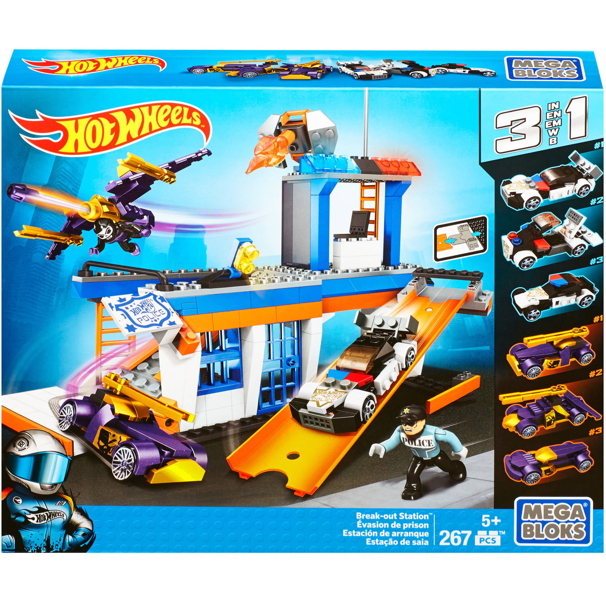 Hot Wheels Mega Bloks 3 in 1 Break-out Station NIB  Ships Free in U.S. Details about   REDUCED 