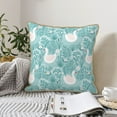 thumbnail image 6 of Haiem Swan And Flowers4 Print Velvet Soft Solid Decorative Square Throw Pillow Covers Set with Elegant Piping Christmas Cushion Case for Sofa Bedroom Car-16"x16", 6 of 8