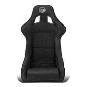NRG Innovations NRG-FRP-302BK NRG Innovations FRP-302BK Prisma Series Fiber Glass Bucket Racing Seat Black Alcantara w/ Side Mountes (Large)