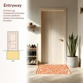 thumbnail image 3 of Flatwoven High Traffic Area Rug, Modern Maze Interlocking Layout, Non Slip, Stain Resistant, Washable Area Rugs for Living Room, Bedroom(Orange, 3X5), 3 of 8