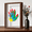 Walnut, variant on Family Handprint Kit, DIY Craft Keepsake Frame, Baby Hand Print Kits, Family Gifts for New Mom, New Parents, Grandparents, Father's Day, Mother's Day, Anniversary, 6 Non -Toxic Paints (White)