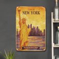 thumbnail image 2 of Placa Metal Vintage Paisaje Urbano Pintura Hierro Rectangular Pared 30x40cm, 2 of 9