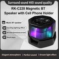thumbnail image 3 of Altavoz Compatible con Bluetooth Magnético con Luz RGB, Altavoz Inalámbrico Pequeño Compatible con Bluetooth 5.3, Minialtavoces para Teléfono, 3 of 5