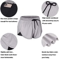thumbnail image 5 of Women Drawstring Waist Athletic Running Shorts with Liner Inner Pocket, 5 of 6